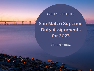 San Mateo Superior: Order Assigning Duties of the Judges of the Court