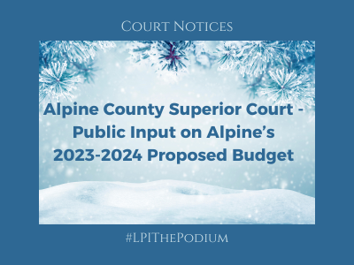 Alpine County Superior Court Legal Professionals Inc LPI : Legal