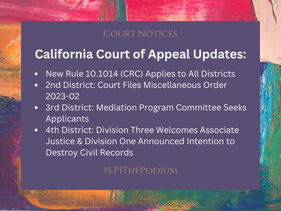 California Court of Appeal Updates Legal Professionals Inc LPI