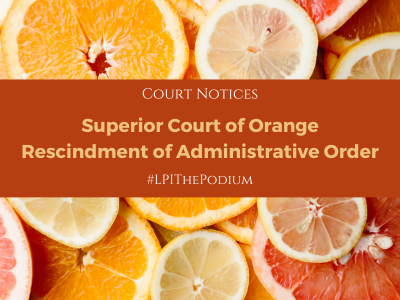 Superior Court of Orange Legal Professionals Inc LPI : Legal