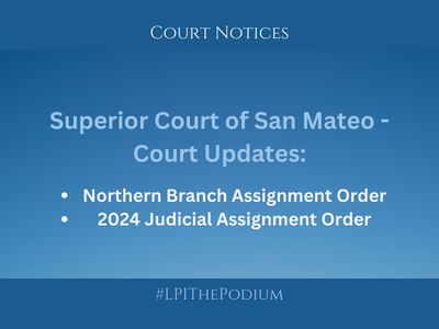 Superior Court of San Mateo Court Updates Legal Professionals Inc